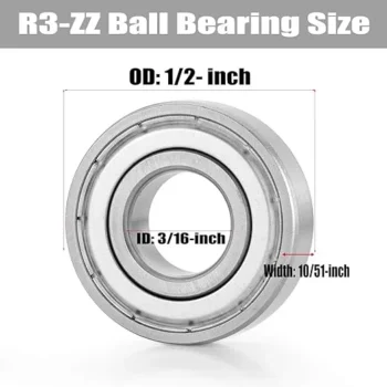 R3-Zz RS Bearing, 4.763 X 12.7 X 3.97mm Miniature Ball Bearing, High-Performance R3-Zz Deep Groove Ball Bearing China Manufacturer