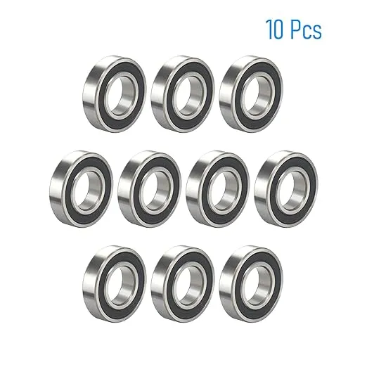 Zju 6906-2RS 10 PCS Deep Groove Ball Bearing 30*47*9mm Double Black Rubber Sealed Ball Bearing Chrome Steel P0 Z4 Bearing for Industrial Machine, Power Tools