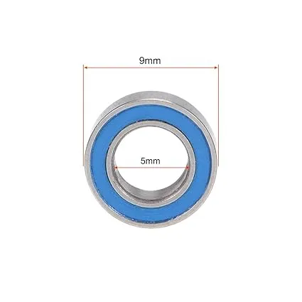 Zju Brand 10 PCS Mr95-2RS Bearings 5X9X3mm, Double Rubber Seals and Pre-Lubricated, Deep Groove Ball Bearing.